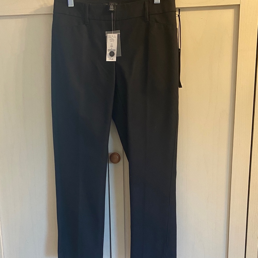 New White House Black Market Perfect Form Straight Crop pants